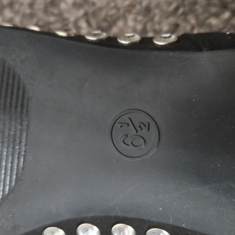 Black Rhinestone Studded Mary Jane Ballet Flats Style Shoes, Size 6.5, NEW W/Tag - Picture 7 of 15